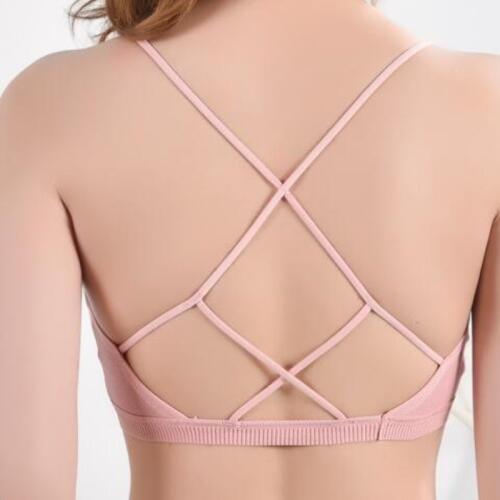 Sexy Yoga Bra Women Padded Sports Bra Shake Proof Running Workout Gym Top Breathable Fitness Shirt Vest 6 Colors