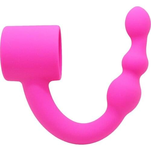 RomeoNight Silicone Cockring with Anal Beads G-spot Butt Plug Anal Sex Toys for Couple Anal Sexy Toys Erotic Sex Products