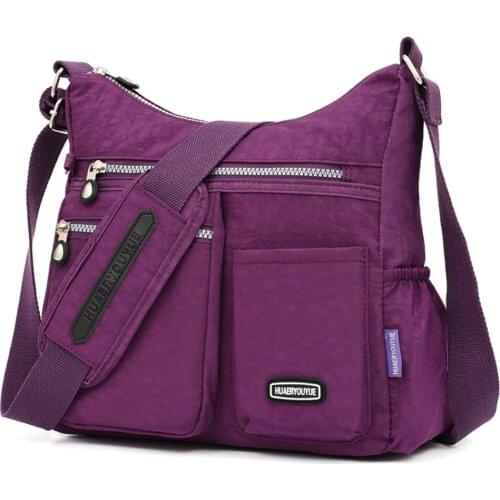 Womens Crossbody Bag Waterproof Nylon Zipper Soft Casual Shoulder Messenger Bags Large Capacity Lady Shoulder Bag Women Bolsos