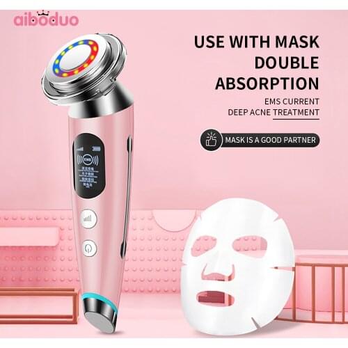 LED Photon Skin Rejuvenation EMS Radio Beauty Instrument Facial Care Eye Lifting Wrinkle Removal Skin Care Tools firming v face