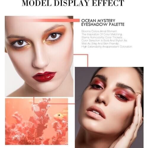 18-color ocean mystery eye shadow matte pearl flash powder makeup box professional eye shadow Palette Long Lasting eye makeup