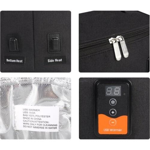 USB Smart Display Baby Milk Bottle Warmer Heater Tote Wet Wipes Food Heating Insulation Bag