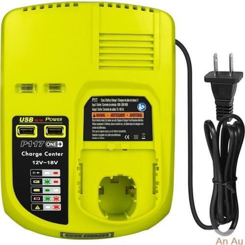 Battery Charger P117 P118 for Ryobi 12V-18V One+ Plus P104 P108 Lithium Battery