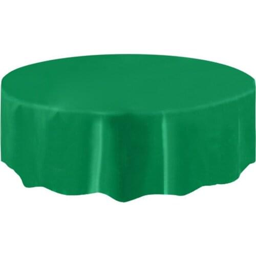 1Pc 84inch/2.13M Round DIY Solid Color Disposable Tablecloth For Wedding, Birthdays, Anniversaries, Festivals, Fetes