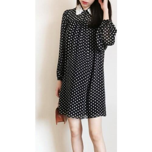 21 New Spring Summer Black Spot Mini Dress Cute US Fashion XS-XL