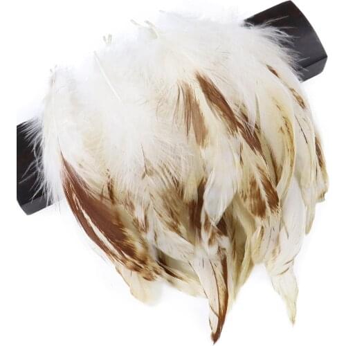 50PCS Natural White Chicken Rooster Feathers DIY Carnival Jewelry Making Wedding Dress Decoration Fluffy Plumes For Craft 8-13CM