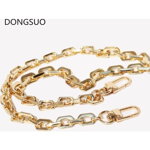 Aluminum metal O shape chain handbag strap handle gold chain 1cm bag purse replacement Accessories Hardware 10mm