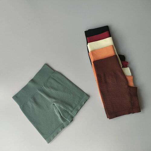 6 Colors Fitness GYM Yoga Shorts High Waist Workout Shorts Seamless Scrunch Butt Sport Shorts Biker Women Running Short Pants