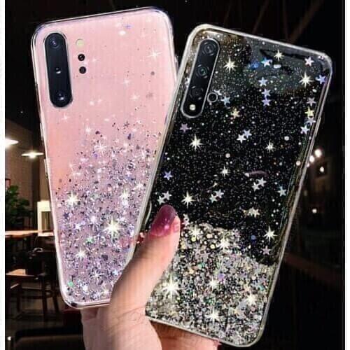 Glitter Star Case For Samsung Galaxy A70 A50 A30 A20 A10 A10S A20E A90 A6 A7 A8 A9 J4 J6 Plus 2018 M10 M20 M30 Note 8 9 10 Cover