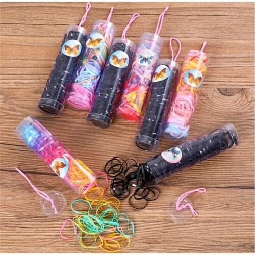 Colorful Disposable Rubber Bands Hairband Rope TPU Elastic Stationery Holder Band School Office Wedding Braids Hair Supplies