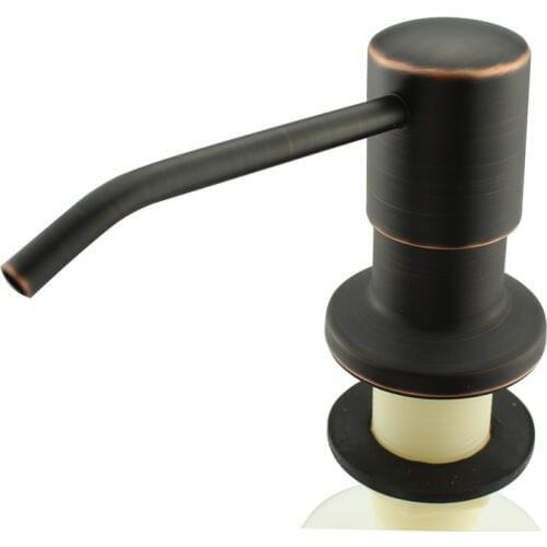 SUS 304 Oil Bronzed Stainless Steel Sink Liquid Soap Dispenser 17 OZ Bottle /3.15 Inch Threaded Tube for Thick Deck Installation