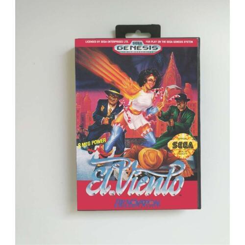EL Viento - USA Cover With Retail Box 16 Bit MD Game Card for Sega Megadrive Genesis Video Game Console