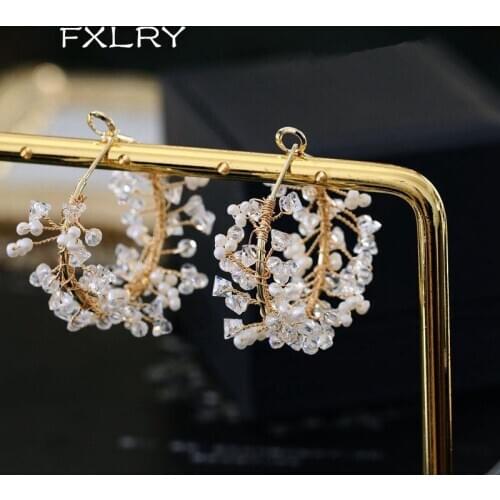Серьги с камнями FXLRY China At AliExpress