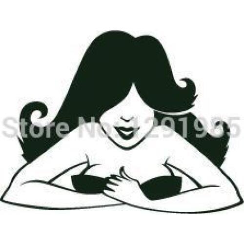 Urban fashion beautiful seductive Plump breasts sex girl Sexy Lady women home stickers wall decor decals murals art Vinyl