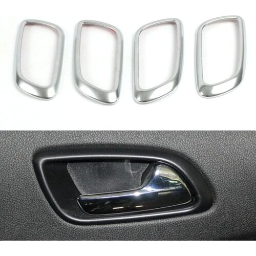 Chrome Inner Door Handle Bowl Cover For Dodge Journey JUCV Fiat Freemont 2011-2017 2018 Accessories