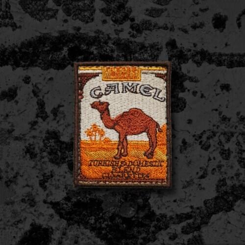 Classic Camel Smoke Modeling Embroidery Military Patch Personality Velcro Chapter Badge For Clothes Backpack Hat Applique Decor