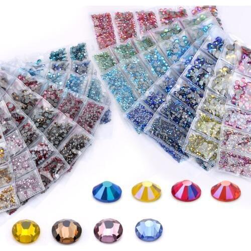 AAA SS6-SS30 Mix size 1200pcs/lot Hotfix Rhinestone Crystal Glass High quality Crystals and stones for clothes DIY Rhinestones