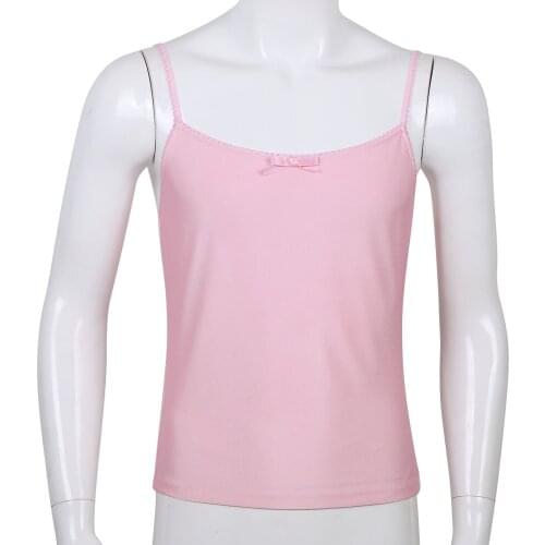 Mens Smooth Satin Camisole Sexy Sissy Lingerie Adjustable Spaghetti Straps Soft Fabric Vest Tank Tops Nightwear Sleepwear