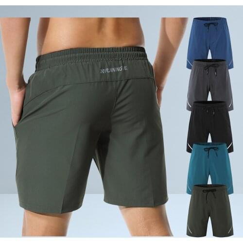2021 Mens Summer Running Shorts Pocket Quick Drying Gym Fitness Sport Shorts Jogging Mens Workout Shorts Sports Short Pants