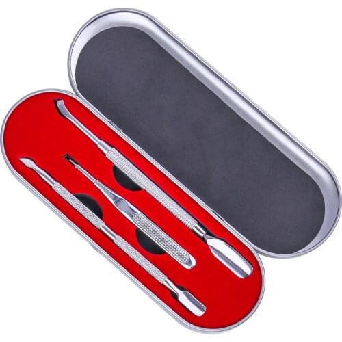 Stainless Steel Cuticle Remover Double Sided Finger Dead Skin Push Nail Cuticle Pusher Manicure Pedicure Care Tool