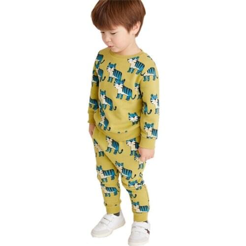 New Animals Tiger Print Fashion Children Clothing Sets For Autumn Winter 2 Pcs Suit Kids Outfits Long Sleeve Set