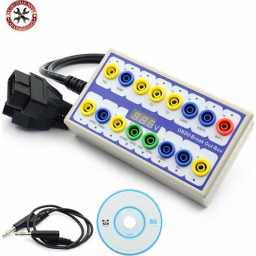 OBD2 Breakout Box Car OBDII Break Out Box Car Protocol Detector Auto Can Test Box Automotive Connector Car detector Free Ship