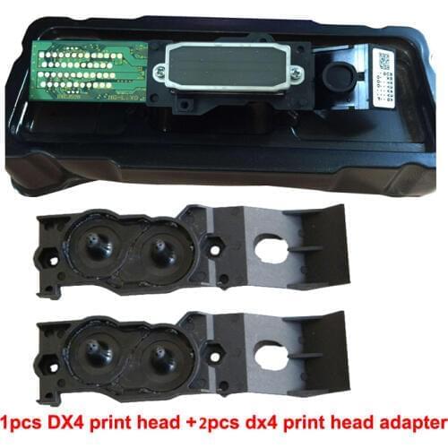 OYfame Original Eco Solvent DX4 Eco Solvent Print head+Two Adaptor for Epson DX4 printer head For Mimaki JV4 JV3 Printer