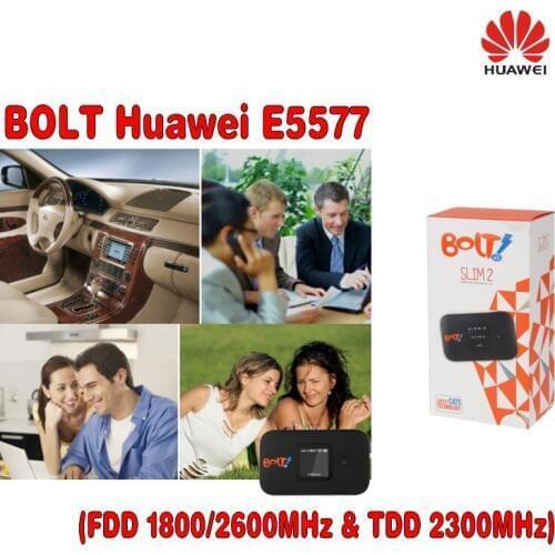 Unlocked Huawei E5577 CAT4 150Mbps 4G LTE FDD 1800MHz TDD 2300Mhz Wireless Router 3G UMTS WiFi Mobile Hotspot
