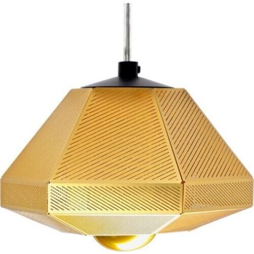 Modern Replica diamond stainless steel Web Etch Pendant Light polyhedron Shadow Living dining room bar Study hanging lighting