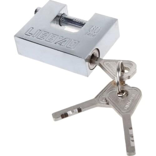 Steel Burglar Padlock Security Safety Lock Antique Horizontal Opening