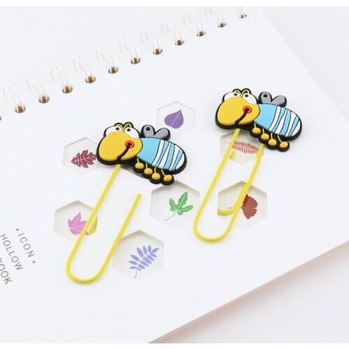 TUTU 4pcs/lot Hotsale bees Metal Binder Clips Notes Letter big Paper Clip Office School Supplies Bookmark Promotional Gift H0246
