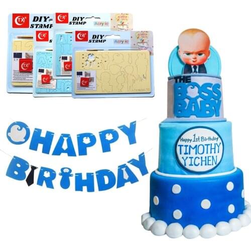 TX Baby Theme Alphabet Cake Stamp Tool Alphabet Biscuit Fondant Cake Cookie Stamp Mold Set Reusable & Easy to Clean For Baking