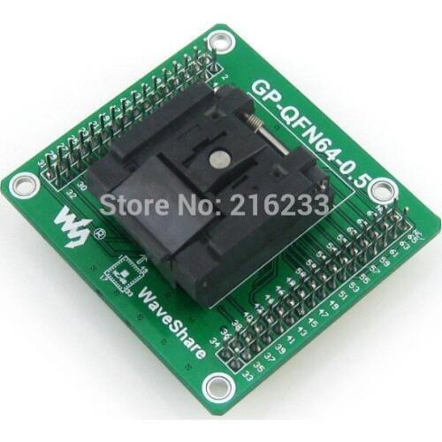 GP-QFN64-0.5-A QFN-64B-0.5-01 QFN64 MLF64 Enplas IC Test Socket Programming Adapter 0.5mm Pitch with PCB Pin Header