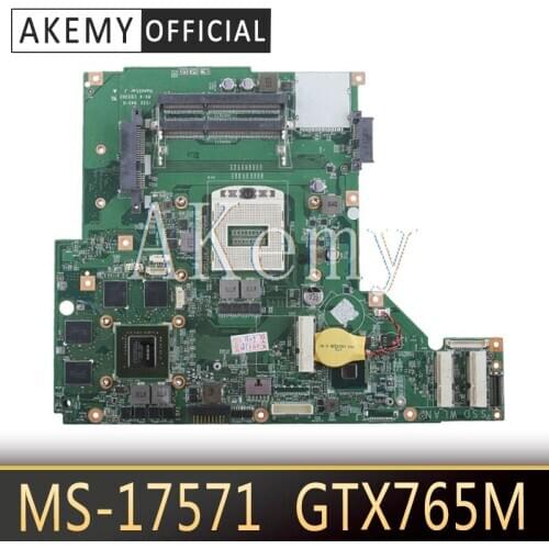 High quality For MSI GE70 Laptop Motherboard MS-17571 VER:1.1 SR17E HM86 PGA947 N14E-GT-A2 100% Fully Tested Free Shipping
