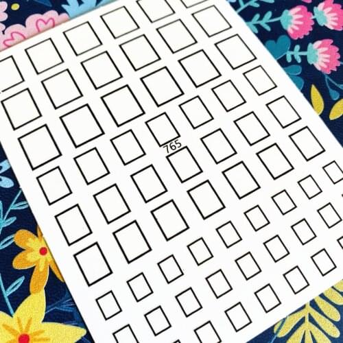 12 color square nail stickers 3d nail art sticker nail decal stamping export japan designs rhinestones decorations