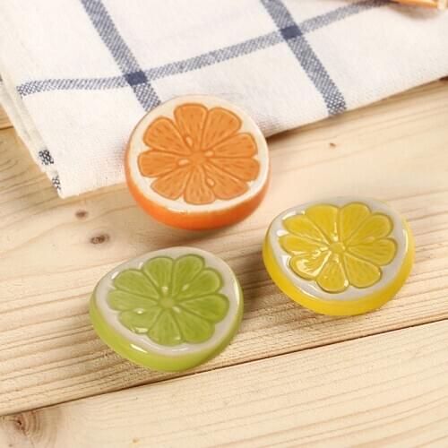 6pcs/lot Ceramic Lemon Slice Chopsticks Rest Holder DIY Home Dining Table Chopstick Decoration Supplies