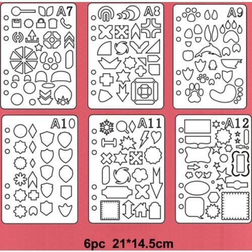 Hand Copy Newspaper DIY Stencils Wall Painting Scrapbook Coloring Embossing Album Decorative Paper Card Template Reusable A7-A12