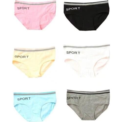 8PC wholesale !Girls Underwear Cotton 8-12-14 Years Old Sports Letters Breathable Briefs Pupils Teenater Girls BriefsYFP87