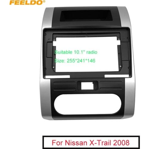 FEELDO Car 2Din Audio Radio Fascia Frame Adapter For Nissan X-Trail Big Screen 10.2" Dash Stereo Fitting Panel Frame Kit
