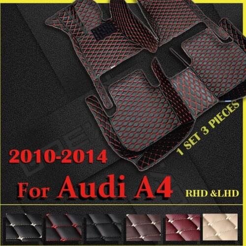 Leather Car floor mats for AUDI A4 2010 2011 2012 2013 2014 Custom auto foot Pads automobile carpet cover