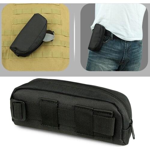 Outdoor Hunting Sunglasses Case Molle Pouch Goggles Nylon Waist Hanging Bax 600D Nylon Hard Eyeglasses Bag