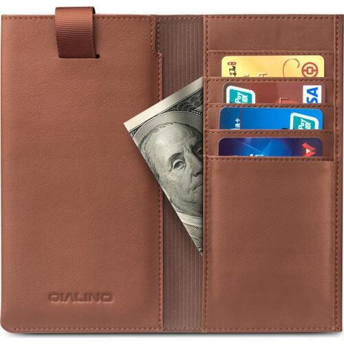 QIALINO Wallet Pouch Card Slot Phone Bag&Case for iPhone 7 Genuine Leather Fashion Cover for iPhone 7 plus for 4.7/5.5 inch