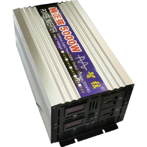 Pure Sine Wave Inverter5000w DC 12v/24v To AC 110V/220V Voltage Transformer Power Converter Solar Inverter