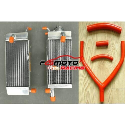 RED HOSE + Aluminum Radiator For Yamaha YZ250 YZ 250 1990 1991 & WR250 WR 250 1991 90 91 BLUE