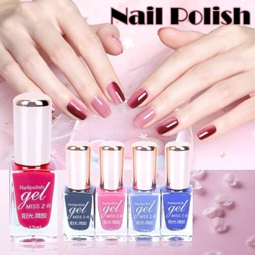 13ML Water Based Nail Polish Gel Waterproof Lasting Breathable Nail Varnish Varnish UV LED Semi Permanent Nail Lacquer