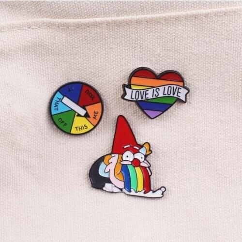 Lgbt Accessories For Jewelry Rainbow Metal Badge For Clothes Decorative Pins Pansexual Anamel Brooch Backpack Icons Flags Stripe