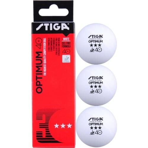 Stiga table tennis balls 3 star 40+ plastic 40 poly training official ittf approved seamed ping pong ball