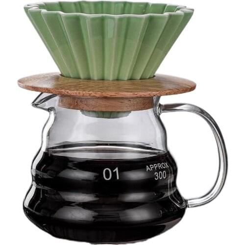 Cold Brew Coffee Maker Set Ceramic V60 Filter Cup Cloud Pot pot Multi-Color Funnel