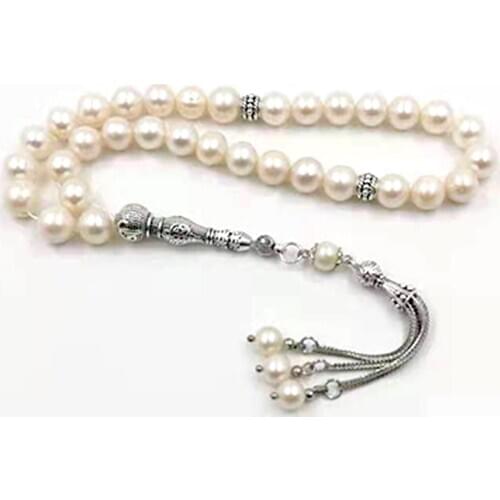 Tasbih Natural Pearl Hot sale style Freshwater pearl misbaha rosary bead pearl bracelet Women Love gift Islamic jewelry Eid gift