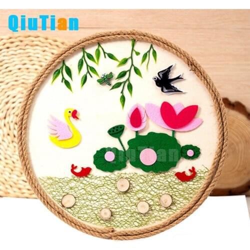 New DIY natural log chip branch painting handmade materials package kindergarten school wood art picture frame
